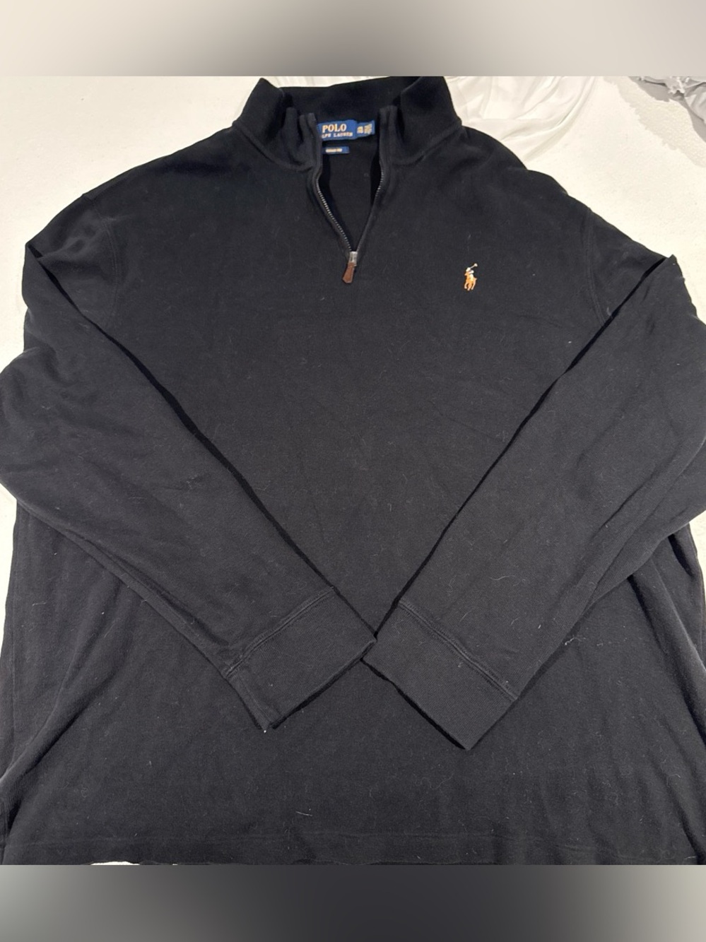 Polo by Ralph Lauren Black Half-Zip Pullover Sweater